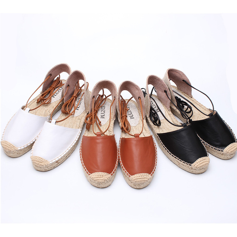 Summer New Breathable Fisherman Women'S Shoes European And American Fashion Baotou Sandals Women'S Espadrille Comfortable Women'S Flat Heels