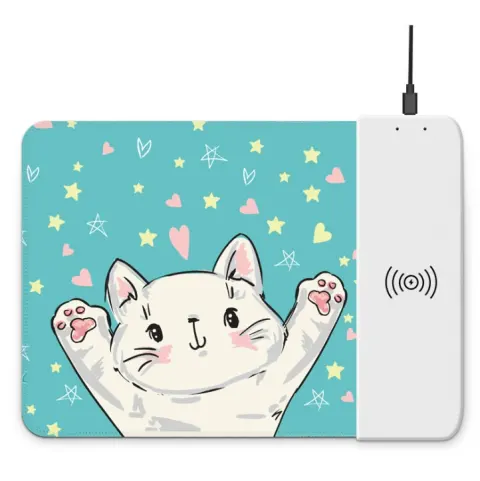 Wireless Charging Mouse Pad Cute Cartoon Mousepad Dot Pad