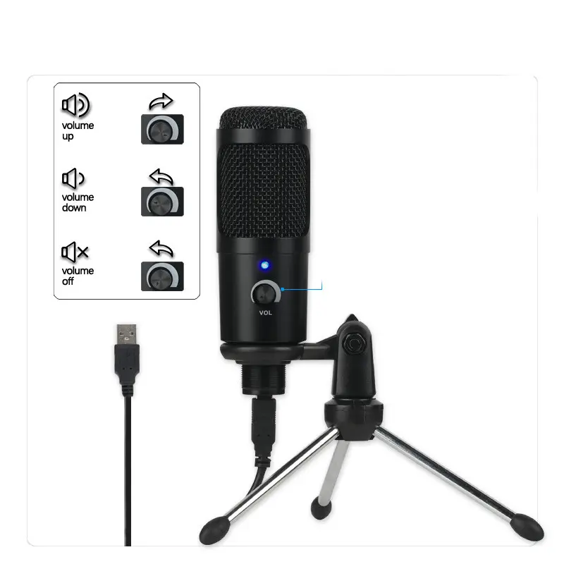 Microphone Computer Game Voice Live Recording Condenser