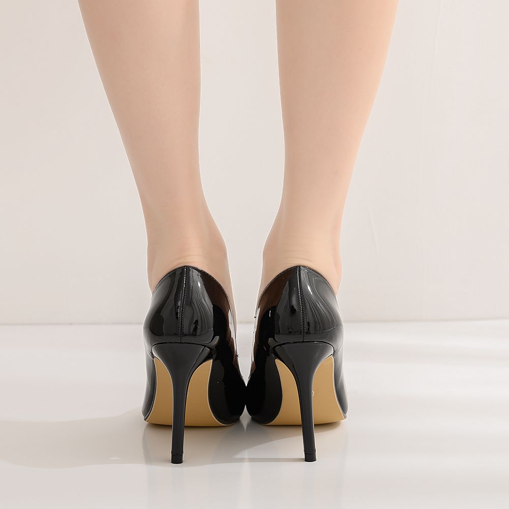 Sexy Large Size Pointed-toe Single Shoes Patent Leather Stiletto Single Shoes Pseudo-girl Pointed-toe Shoes