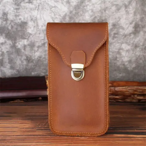Leather Retro Mobile Phone Bag Outdoor Portable Protective Cover