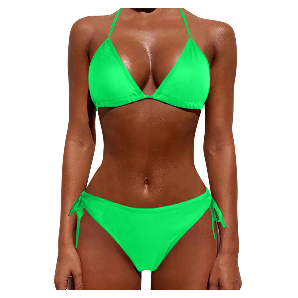 Title 2, Tie Bikini Sexy Swimsuit Two-Piece Bikini Set