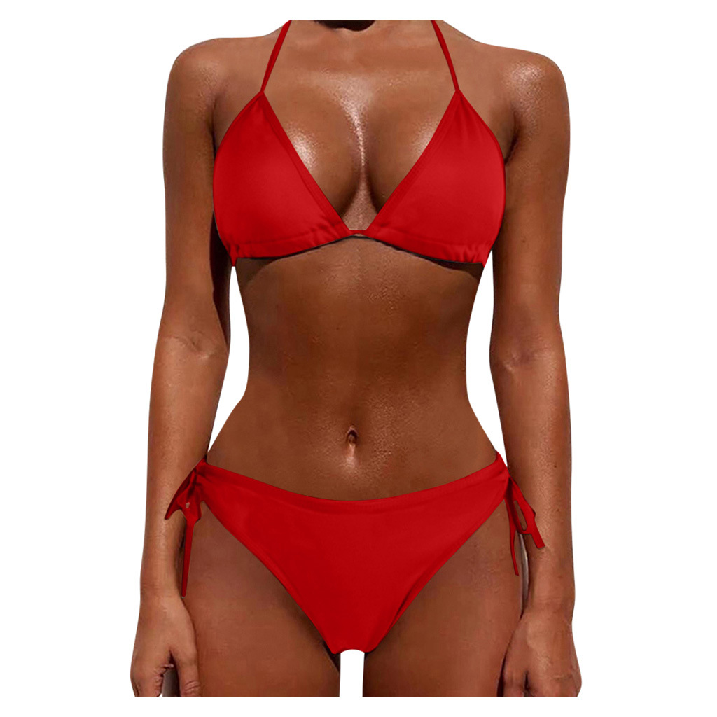 Title 4, Tie Bikini Sexy Swimsuit Two-Piece Bikini Set