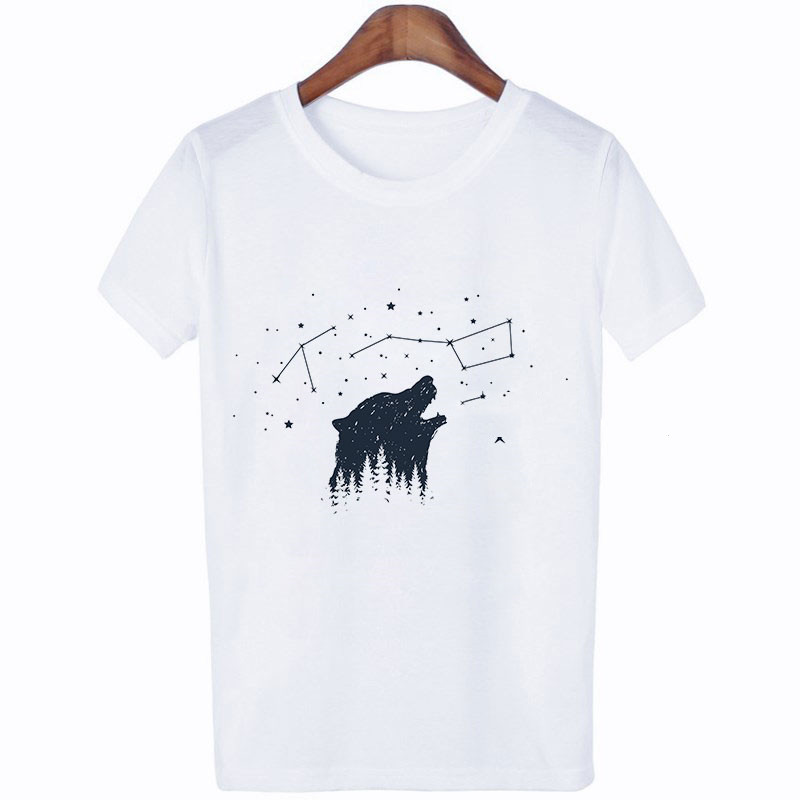 Title 2, Retro Whale Tail Gothic Loose Print Damen T-Shi...