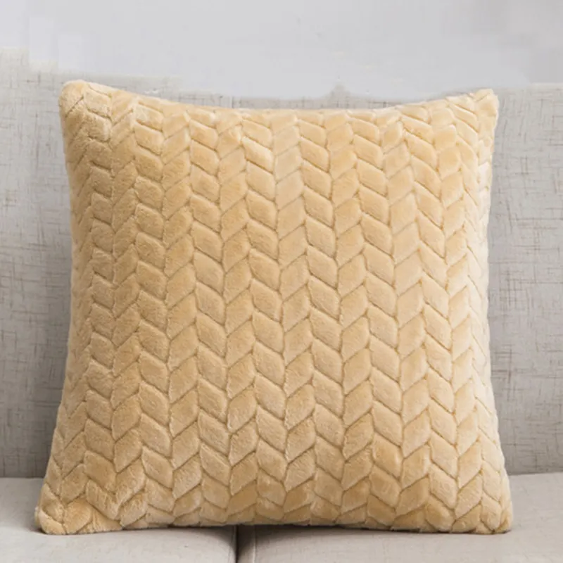 Flannel Solid Color Throw Pillow Sofa Cover Cushion Cover Nordic Style Simple Style – image 6