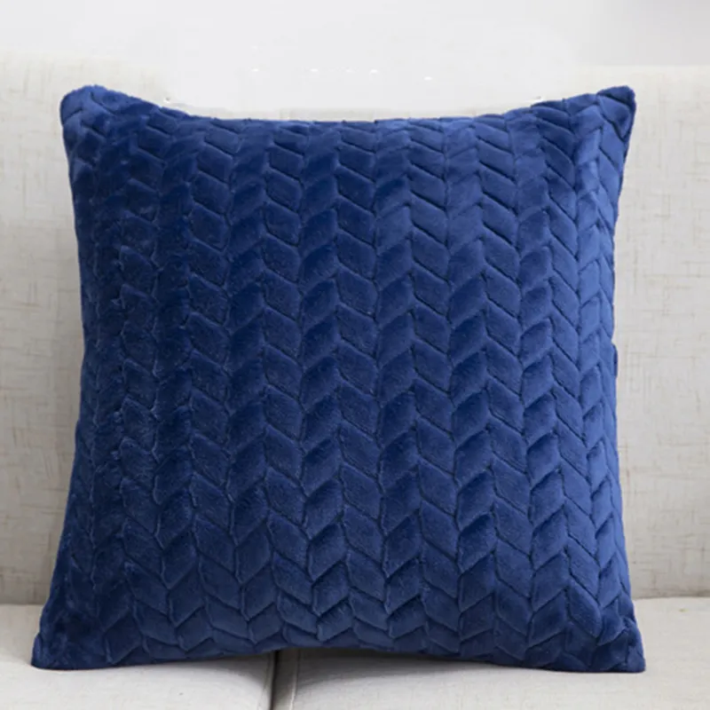 Flannel Solid Color Throw Pillow Sofa Cover Cushion Cover Nordic Style Simple Style – image 8
