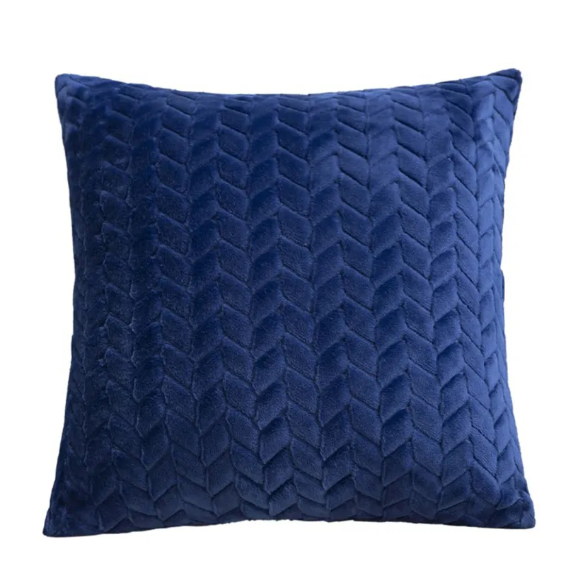 Flannel Solid Color Throw Pillow Sofa Cover Cushion Cover Nordic Style Simple Style – image 9