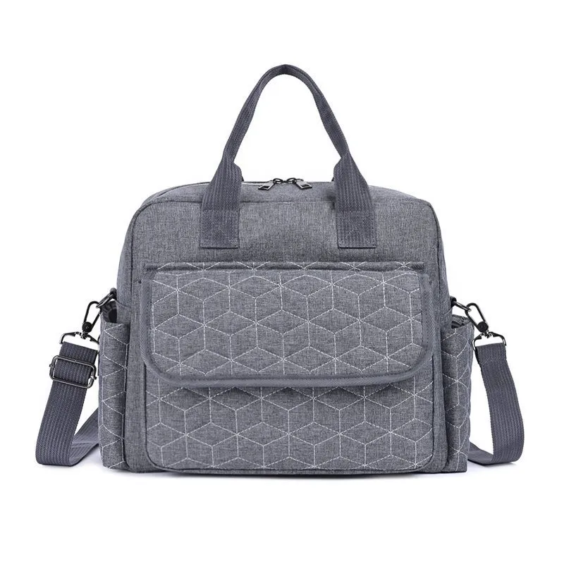 Casual Women's Shoulder Bag Messenger Bag Large Capacity Mother And Baby Bag Female Bag - Gray