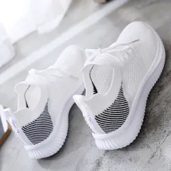 Breathable Sports Shoes Women's Summer New Casual Light Soft-Soled Running Shoes - White - View 1