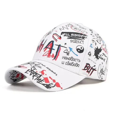 New WHAT Graffiti Baseball Cap Hip Hop Tide Hat
