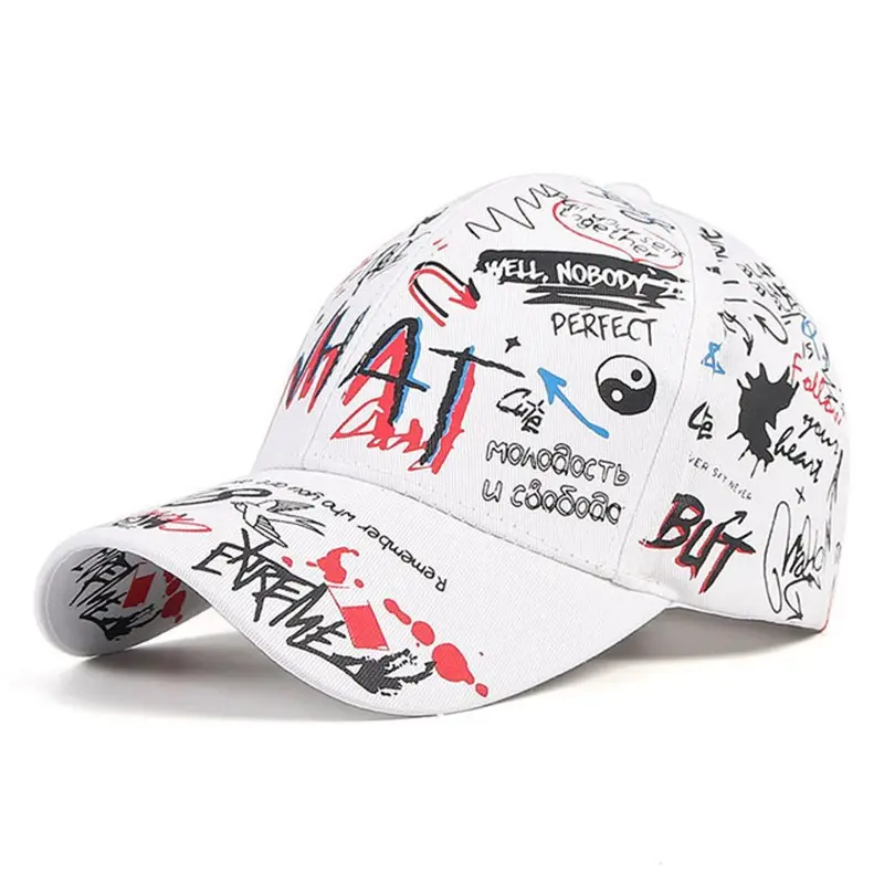 New WHAT Graffiti Baseball Cap Hip Hop Tide Hat