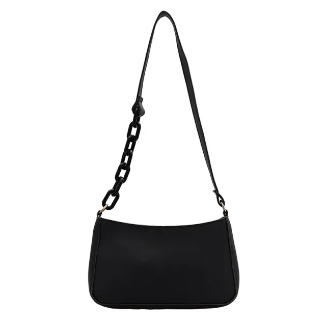 Spring And Summer Candy Color Texture Dumpling Bag Ins Wild Texture One Shoulder Portable Underarm Bag Black - Shop at LoveMi