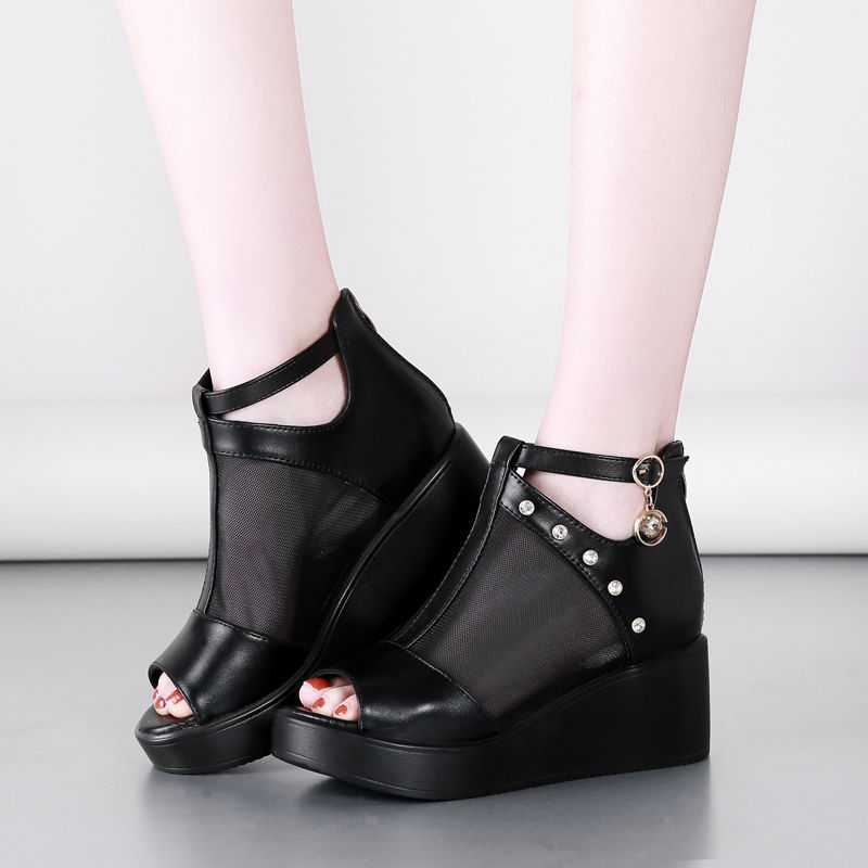 Women'S Hollow Mesh Flat Sandals