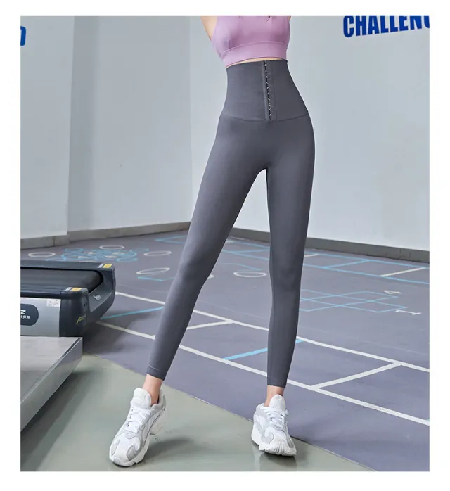 New Seamless Waist Breasted Slim Fitting Pants Women'S Tummy Fitting Yoga Slimming Trousers Shaping Pants Public Version Without Logo Gr - Shop at LoveMi