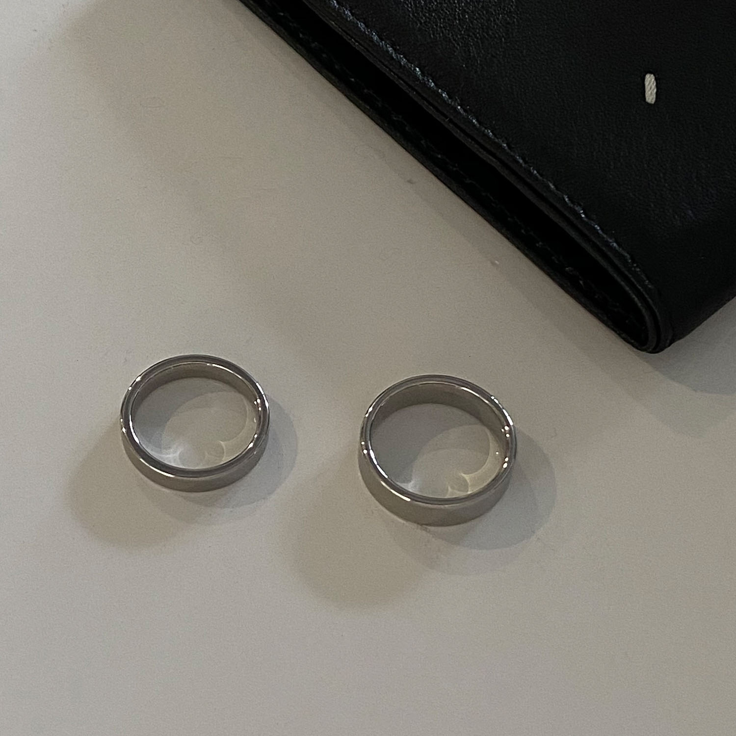 Fuzziness Ins Style Simple Titanium Steel Ring Japanese And Korean Personality Smooth Ring Trend