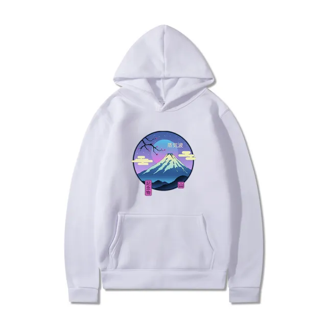 Spring And Autumn New Korean Version Harajuku Hooded Sweater Men's And Women's Picture Printed Casual Sweatshirt White - Shop at LoveMi