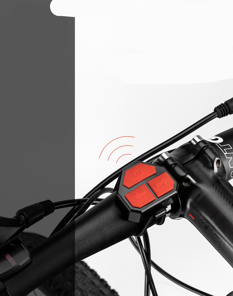 Bicycle Tail Light Intelligent Wireless Remote Control Turn Signal Warning Light