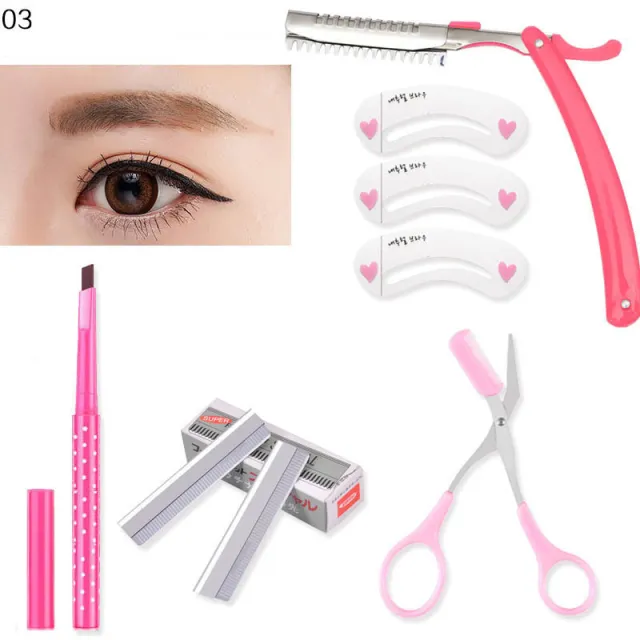 Eyebrow Trimming Eyebrow Knife Shaving Blade Tool Eyebrow Pencil And Eyebrow Clip Holder - Shop at LoveMi