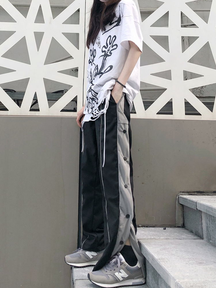 Title 3, Velvet Reflective Breasted Wide-Leg Pants High ...