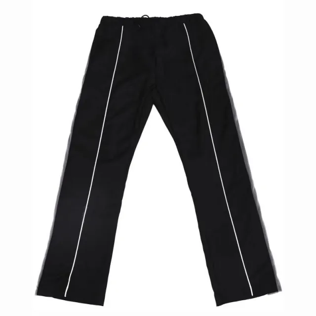 Velvet Reflective Breasted Wide Leg Pants High Street Dark Autumn Fall Side Opening Loose Black - Shop at LoveMi