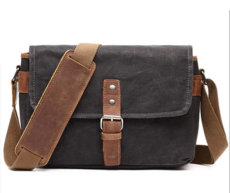 Retro Canvas Single Shoulder Camera Photo Messenger Men'S Business