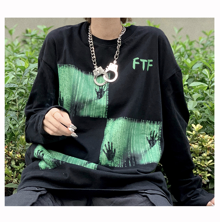 Title 3, Internet Prisoner Green Ghost Hand Long-Sleeved...