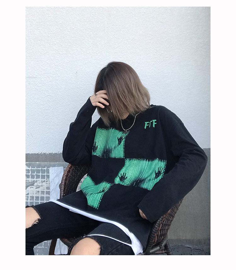 Title 2, Internet Prisoner Green Ghost Hand Long-Sleeved...