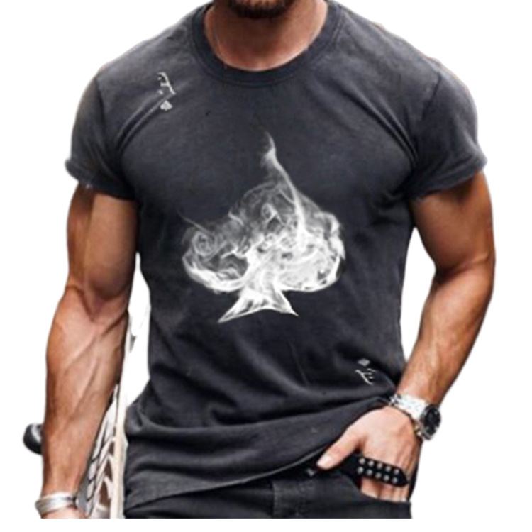 Smoke Poker  of Spades Short Sleeve T-shirt