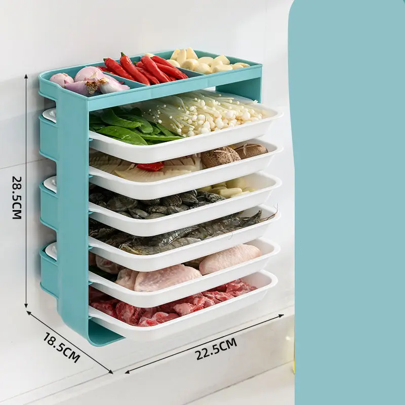 Kitchen Side Dish Wall-Mounted Rack for Household Dishes Artifact