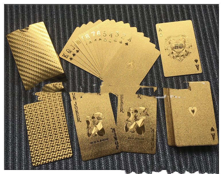 Macau Fengyun The Same Gold Poker Texas Plastic Playing Cards Frosted