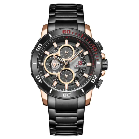 Men'S Watch Waterproof Quartz Steel Band Six-Hand Business Calendar
