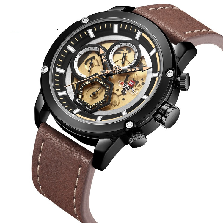 Naviforce Lingxiang Nf9167 Japanese Movement Men'S Watch Luminous Water Three Eyes Six Hands Men'S Quartz Watch