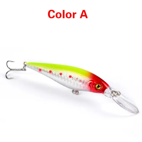 10 Style Minnow Fishing Lures Laser Hard Artificial Bait