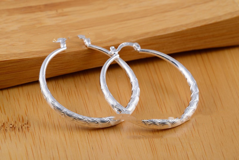 Simple Small Circle Wave Pattern Earrings