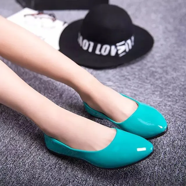 Flat Sole Women's Shoes Small Pointed Candy Blue - Shop at LoveMi