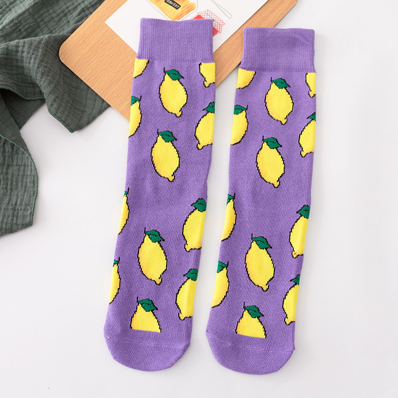 Title 2, Cartoon Gourmet Fruit Tide Socks Wholesale Swee...