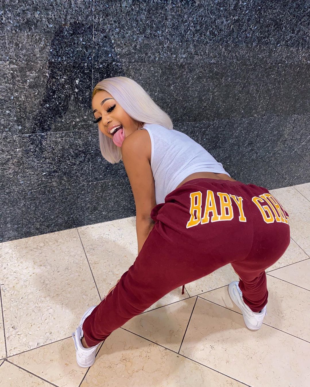 52 R6320 European And American Women'S Elastic Band Sexy Offset Pants Wine - Shop at LoveMi