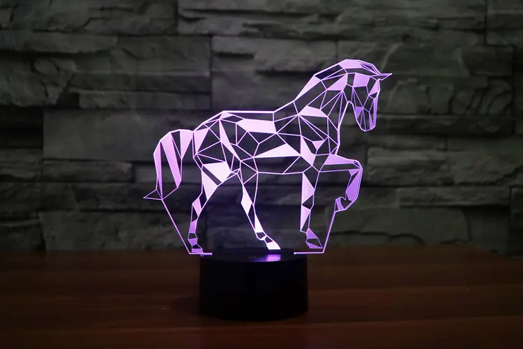 Puzzle Horse 3D Light, Colorful Touch LED