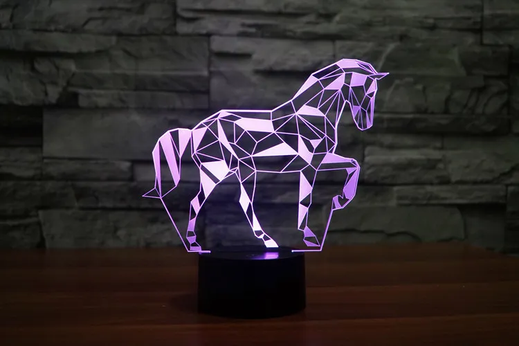 Puzzle Horse 3D Light, Colorful Touch LED Vision – image 2