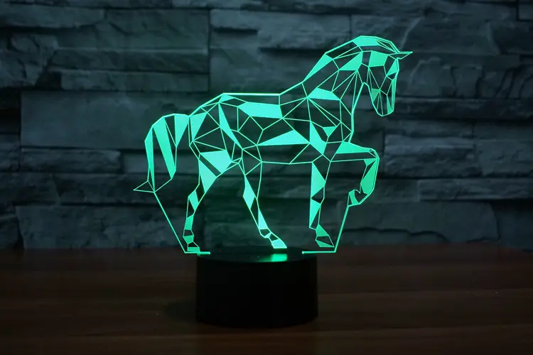 Puzzle Horse 3D Light, Colorful Touch LED