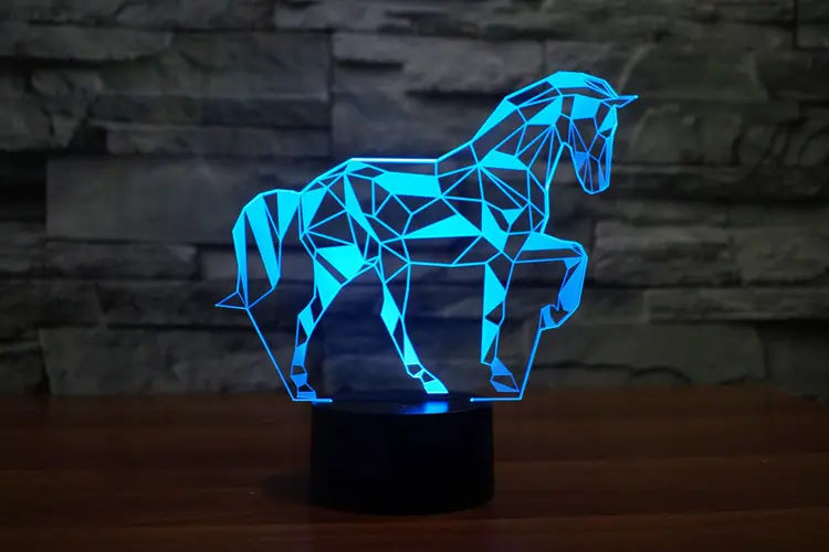 Puzzle Horse 3D Light, Colorful Touch LED