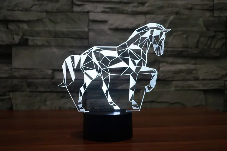 Puzzle Horse 3D Light, Colorful Touch LED