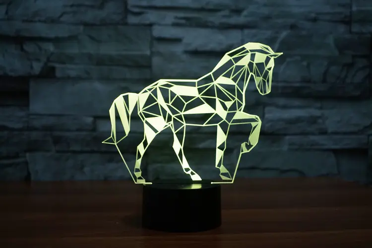Puzzle Horse 3D Light, Colorful Touch LED