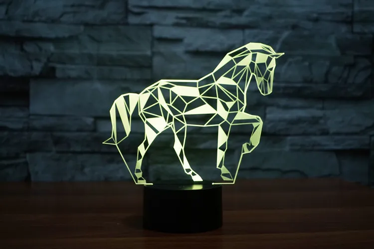 Puzzle Horse 3D Light, Colorful Touch LED Vision – image 4