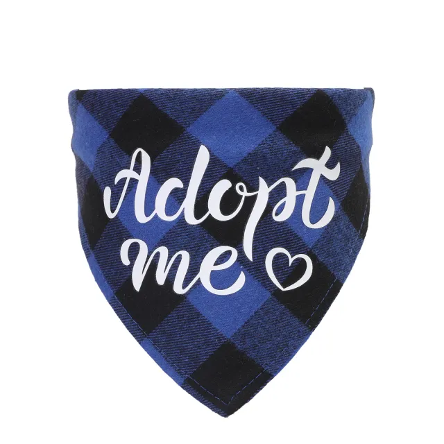Cross Border Adopting Pet Triangle Scarf Dog Outdoor Saliva Towel Single Layer Cotton Plaid Scarf Cat And Dog Accessories Blue - Shop at LoveMi