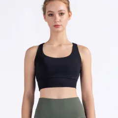 High Waist Sports Slim Fitness Yoga Pants - Black Top - View 1