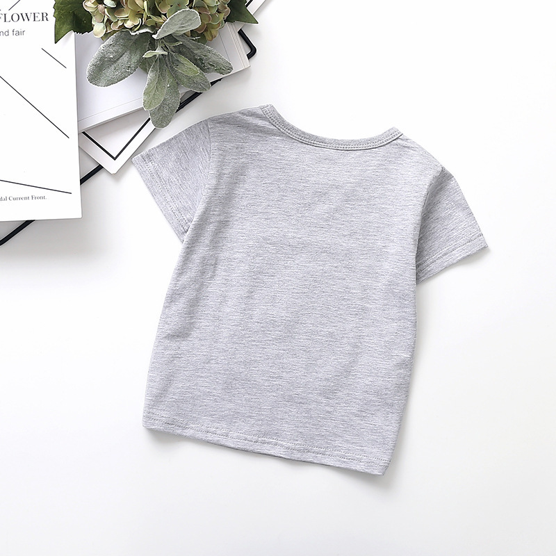 Small And Medium Children Children'S Casual Short-Sleeved T-Shirt Children'S Suit Summer Style Three-Piece Suit