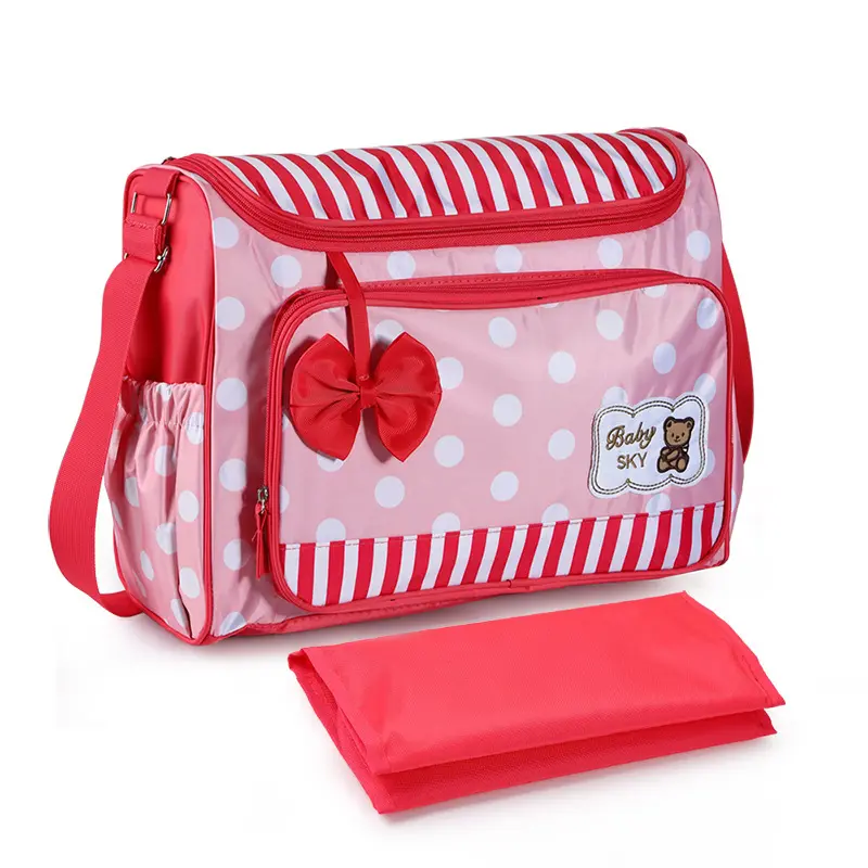 Mommy Bag Four-Piece Bowknot Outing One-Shoulder Multifunctional