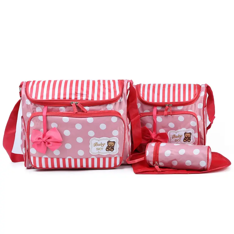 Mommy Bag Four-Piece Bowknot Outing One-Shoulder Multifunctional