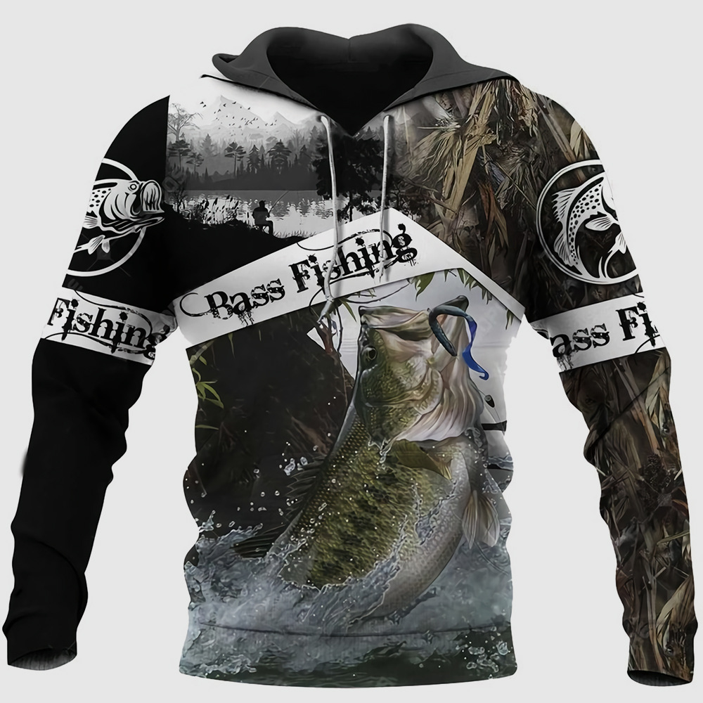 Sea Fishing Series Hooded Pullover Sweater